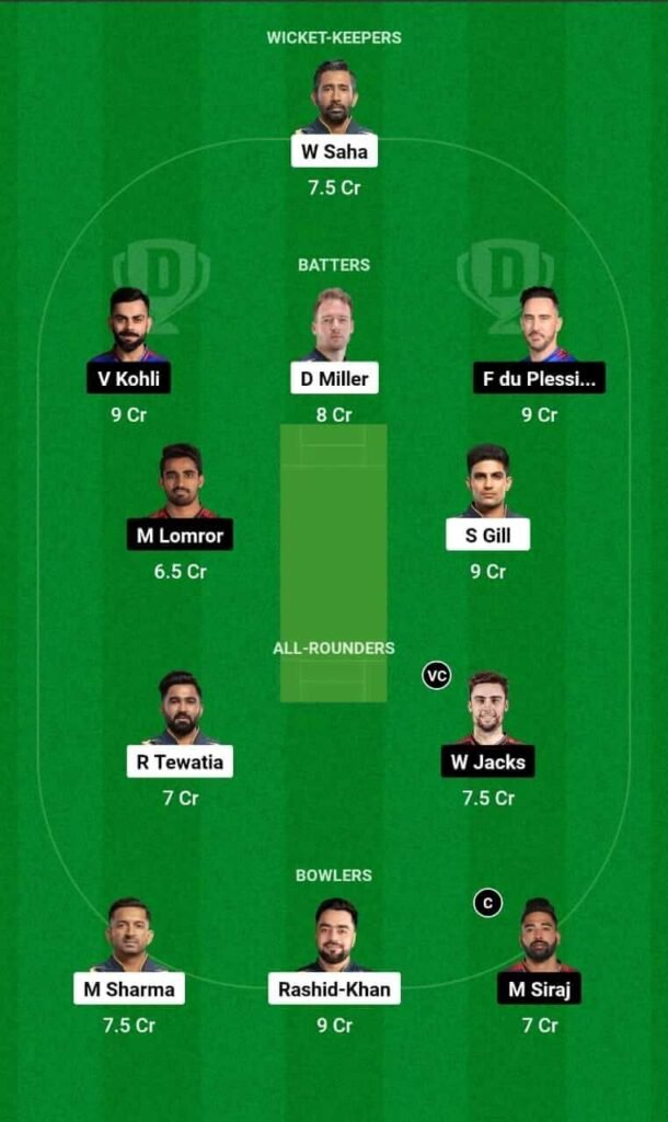 GT vs RCB Dream11 Prediction 2024, Pitch Report, Playing 11, GT vs RCB Best Dream11 Team Today, IPL 2024 Match 45th