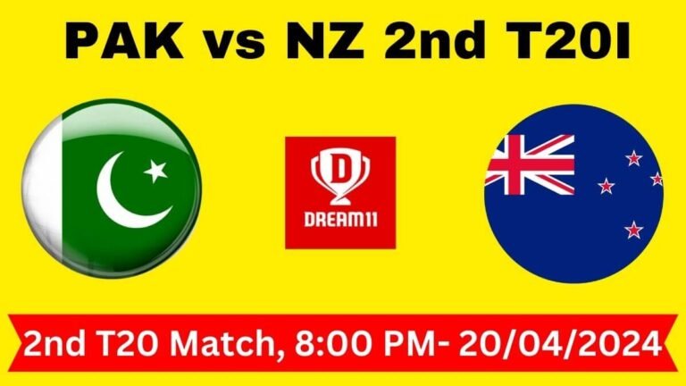 PAK vs NZ 2nd T20I Dream11 Prediction Today Match, Pitch Report, Playing 11, PAK vs NZ Best Dream11 Team