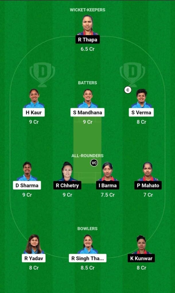 IN-W vs NP-W Dream11 Team Prediction, IN-W vs NP-W Dream11 Prediction Today Match, India Women vs Nepal Women 2024 Today Prediction