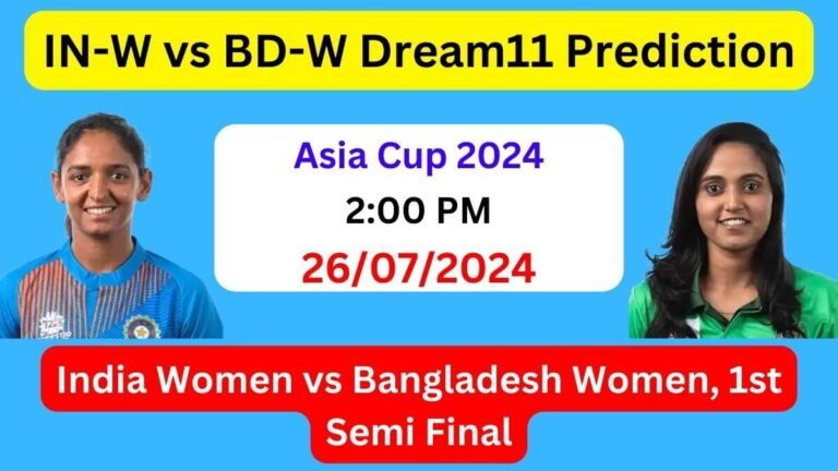 IN-W vs BD-W Dream11 Team Prediction, IN-W vs BD-W Dream11 Prediction Today Match, India Women vs Bangladesh Women Prediction