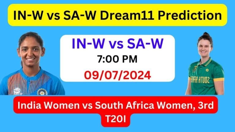 IN-W vs SA-W 3rd T20I Dream11 Team Prediction, IN-W vs SA-W Dream11 Prediction Today Match, India Women vs South Africa Women 2024 Today Prediction