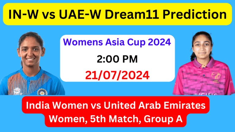 IN-W vs UAE-W Dream11 Team Prediction, IN-W vs UAE-W Dream11 Prediction Today Match, India Women vs United Arab Emirates Women 2024 Today Prediction