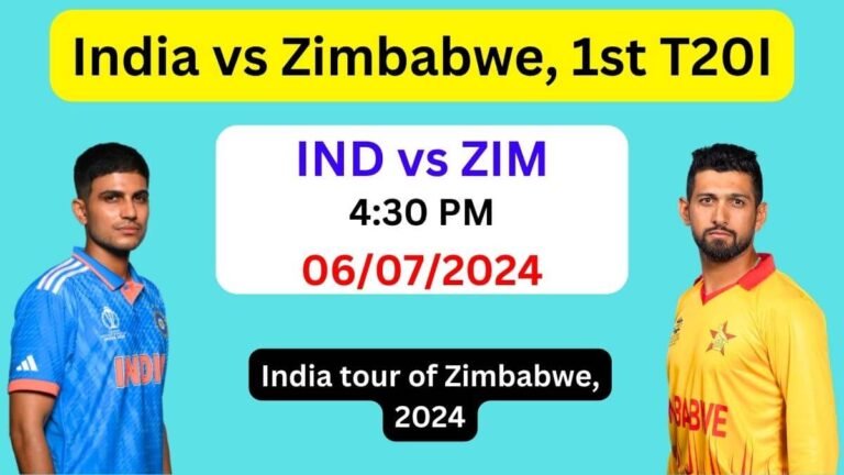 IND vs ZIM Dream11 Team Prediction, IND vs ZIM Dream11 Prediction Today Match, India vs Zimbabwe 1st T20I 2024 Today Prediction