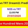 NOS vs TRT Dream11 Team Prediction, NOS vs TRT Dream11 Prediction Today Match, Northern Superchargers vs Trent Rockets, The Hundred Mens 2024 Today Prediction