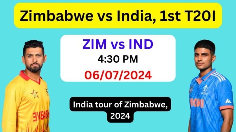 IND vs ZIM Dream11 Team Prediction, ZIM vs IND Dream11 Prediction Today Match, Zimbabwe vs India 1st T20I 2024 Today Prediction