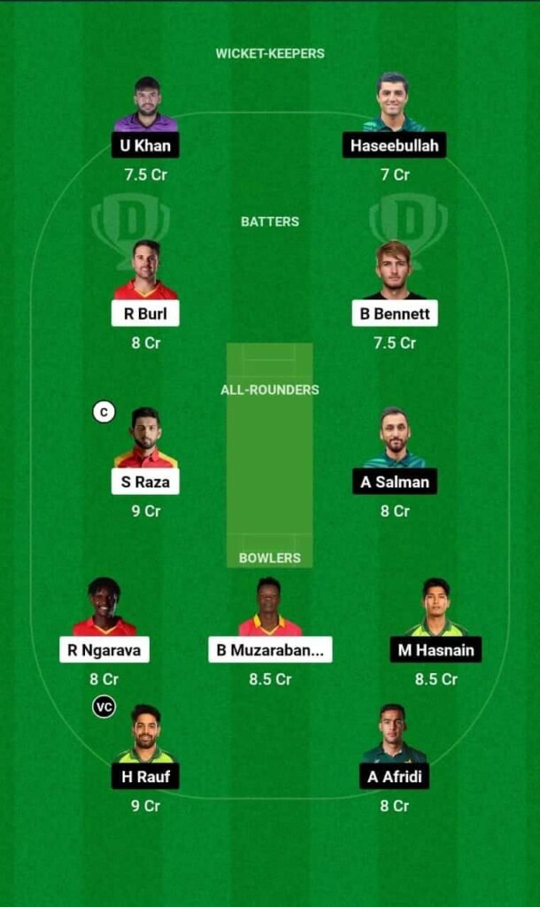 ZIM vs PAK 1st T20I Dream11 Prediction Today Match, ZIM vs PAK Dream11 Team 1st T20I, Zimbabwe vs Pakistan T2O Prediction 2024