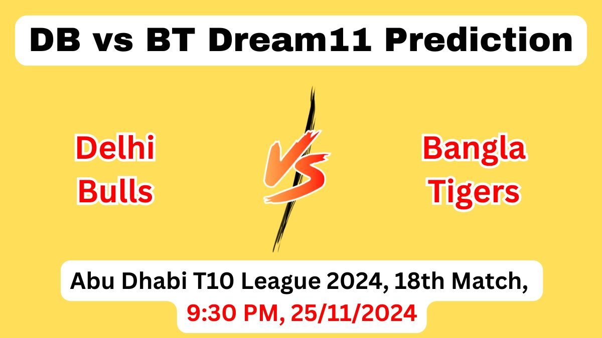 DB vs BT Dream11 Prediction Today Match, DB vs BT Dream11 Team, Delhi Bulls vs Bangla Tigers, 18th Match