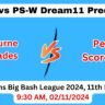 MR-W vs PS-W Dream11 Prediction Today Match, Pitch Report, Playing11, Head to Head, Captain & Vice-Captain, Womens Big Bash League 2024